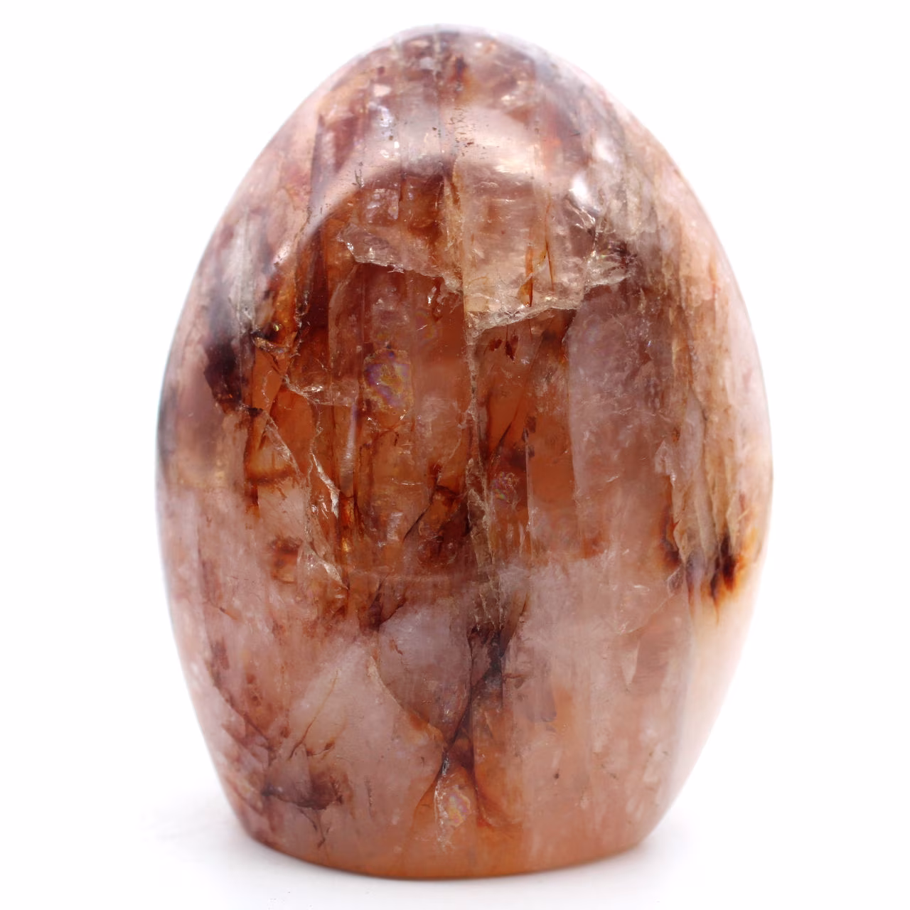 Forme libre polie en quartz rouge