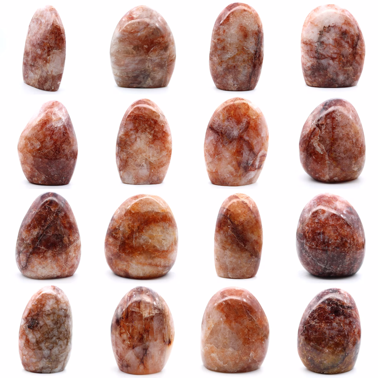 Roche polie en quartz rouge