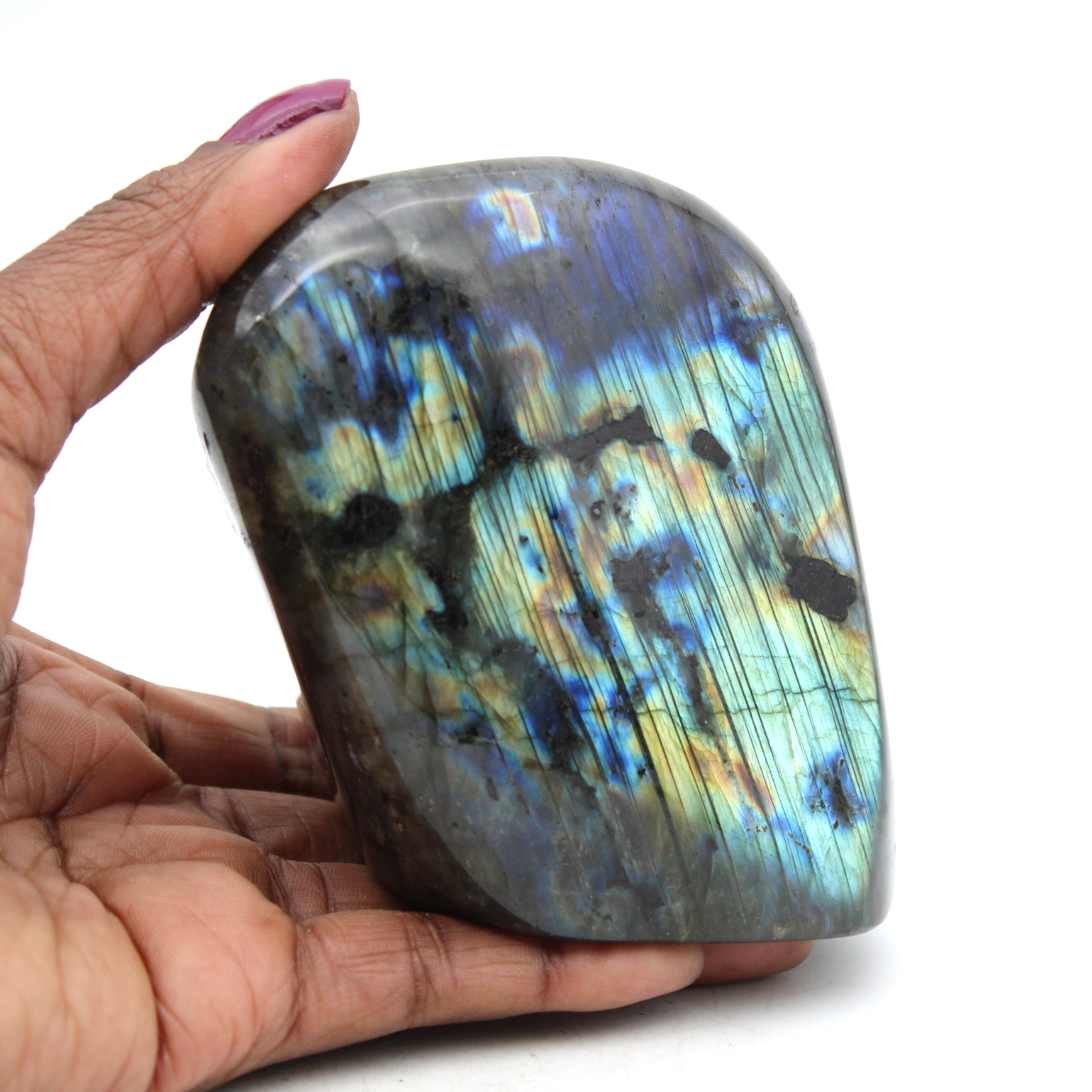 Forme libre de Labradorite polie