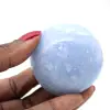 Galet en calcite bleue - 0