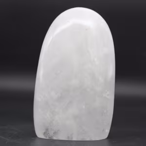 Bloc de cristal de roche polie polie