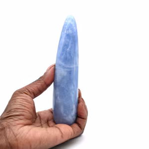 Bâton de massage en calcite bleue