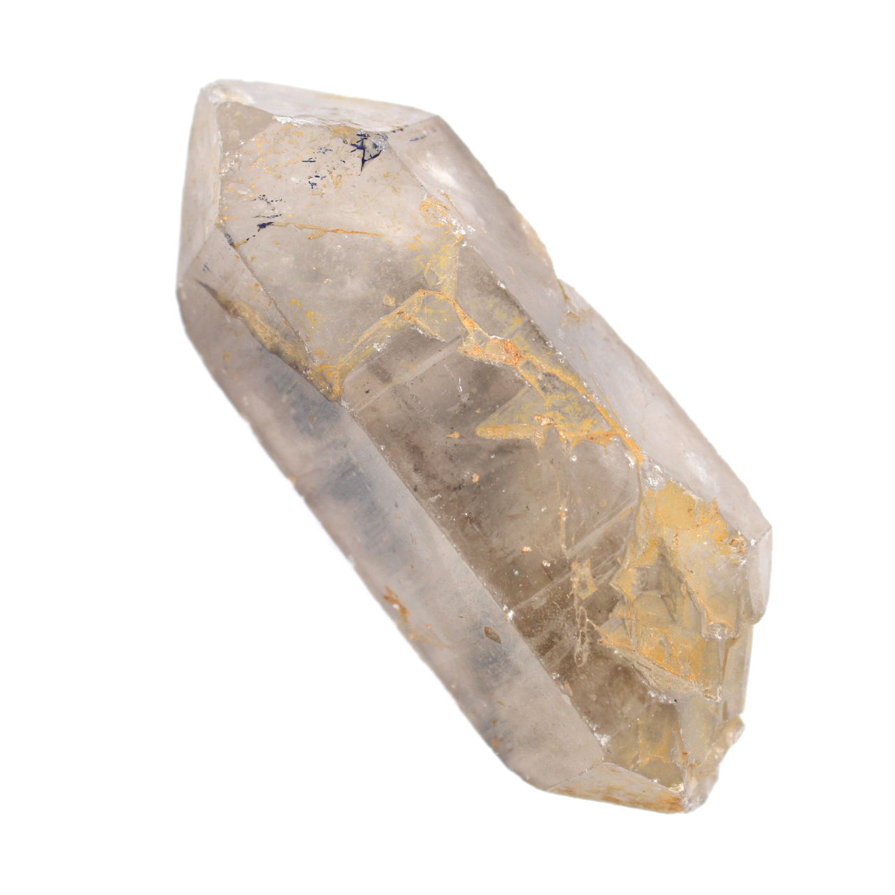 Cristal de quartz fumé bi-terminé