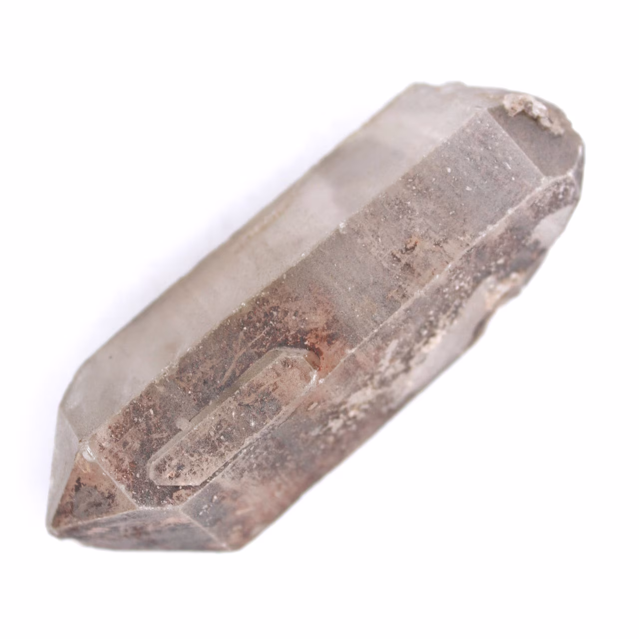 Cristal de quartz fumé bi-terminé