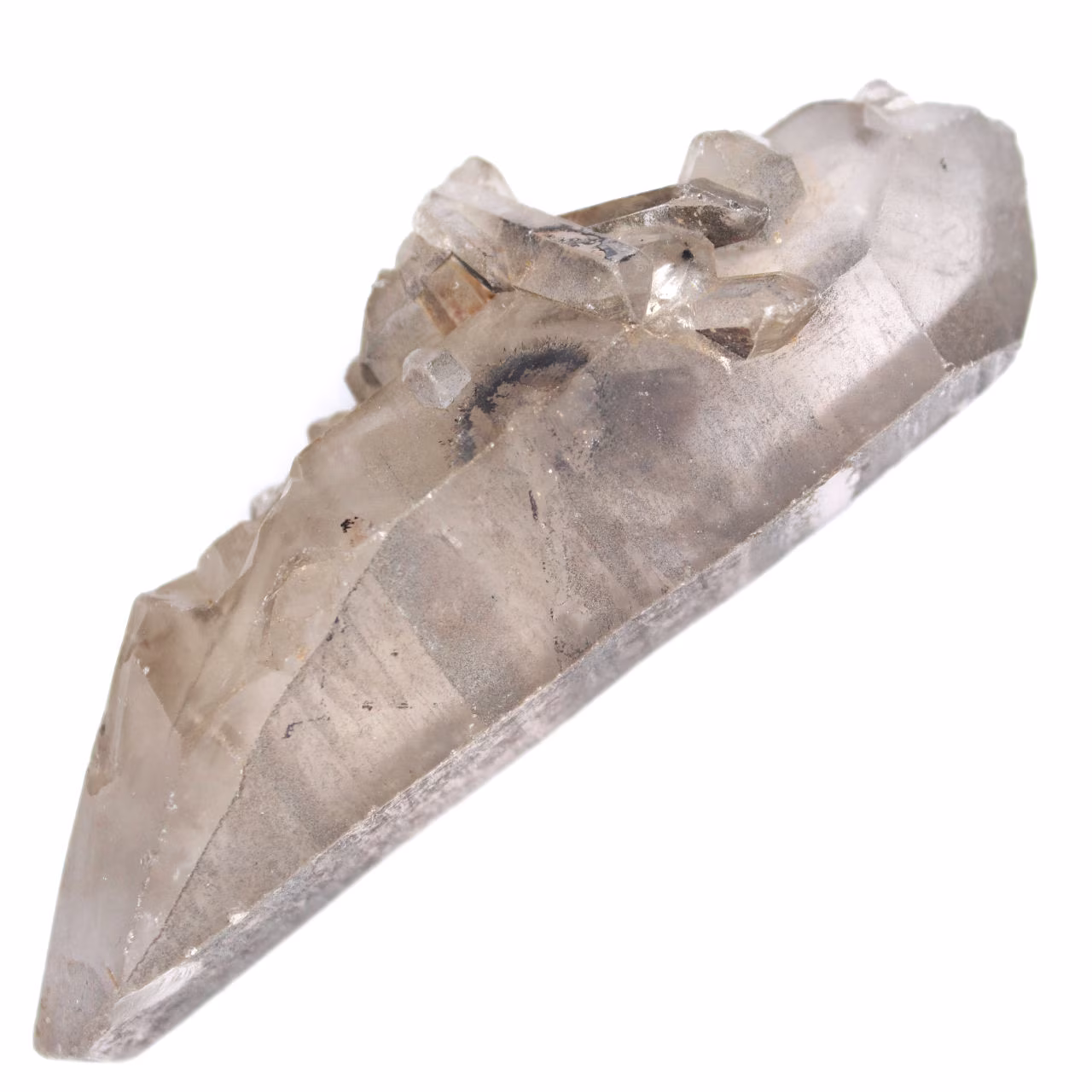 Cristal de quartz fumé bi-terminé