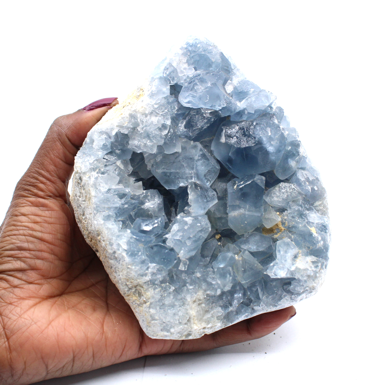 Célestite de Madagascar cristallisée