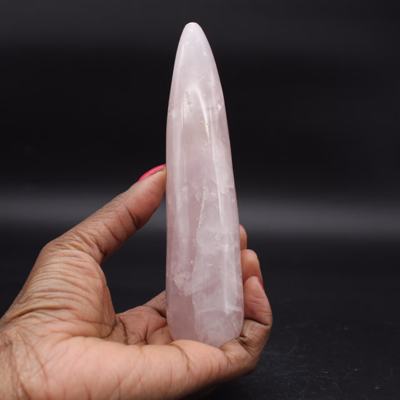 Bâton de massage en quartz rose