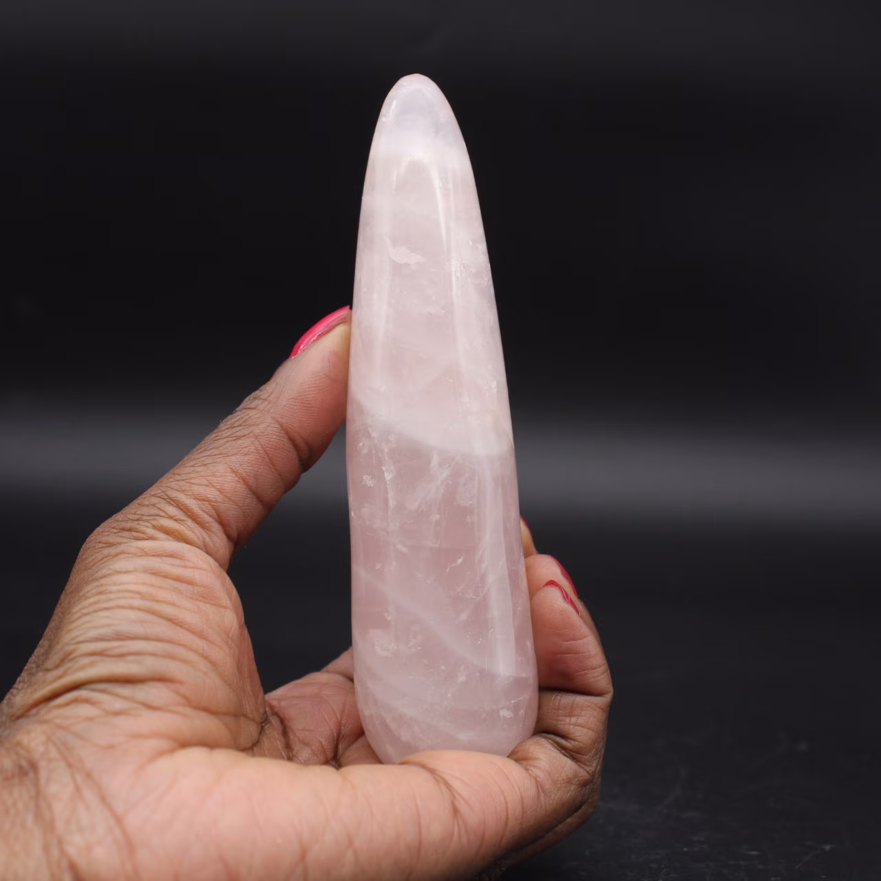 Bâton de massage en quartz rose