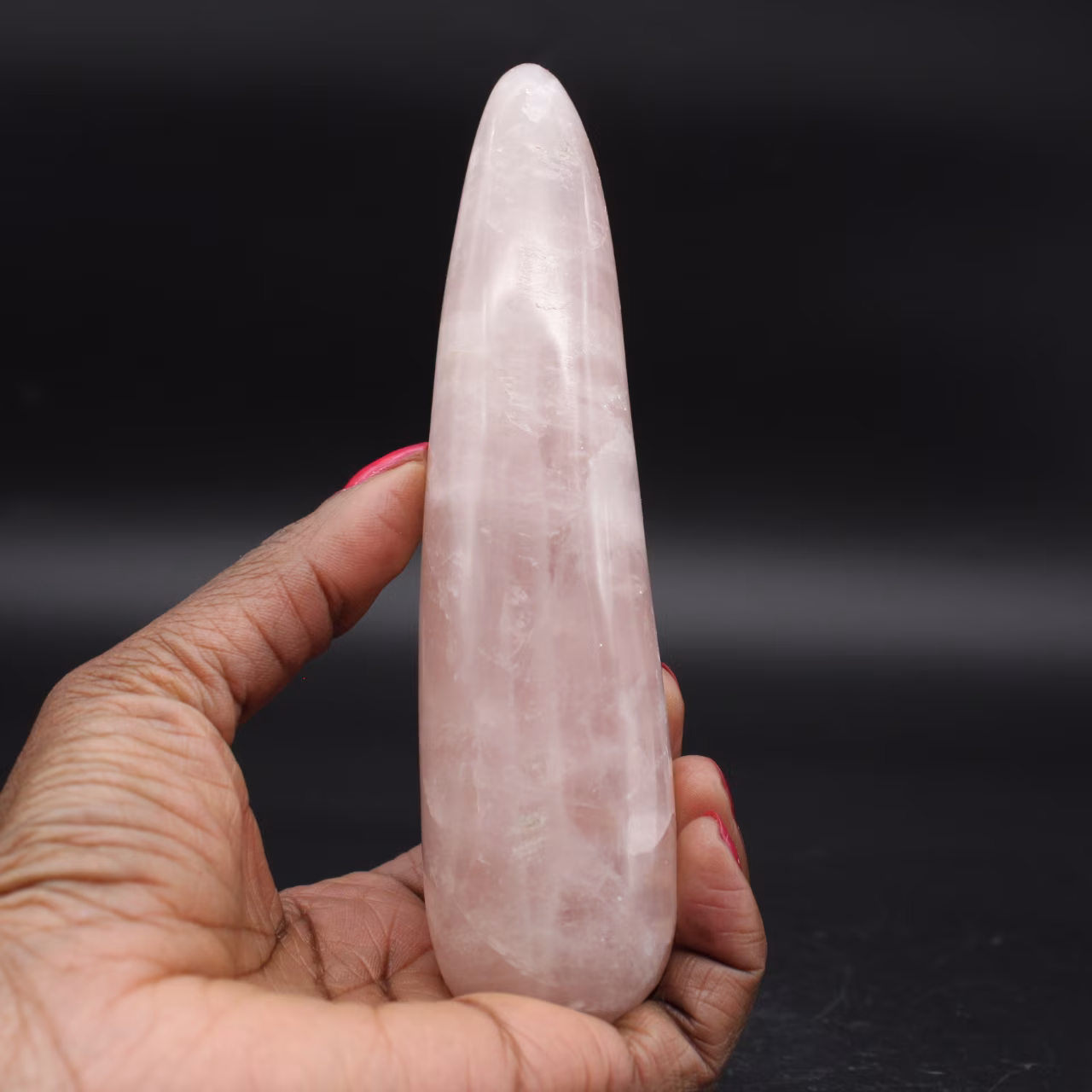 Bâton de massage en quartz rose