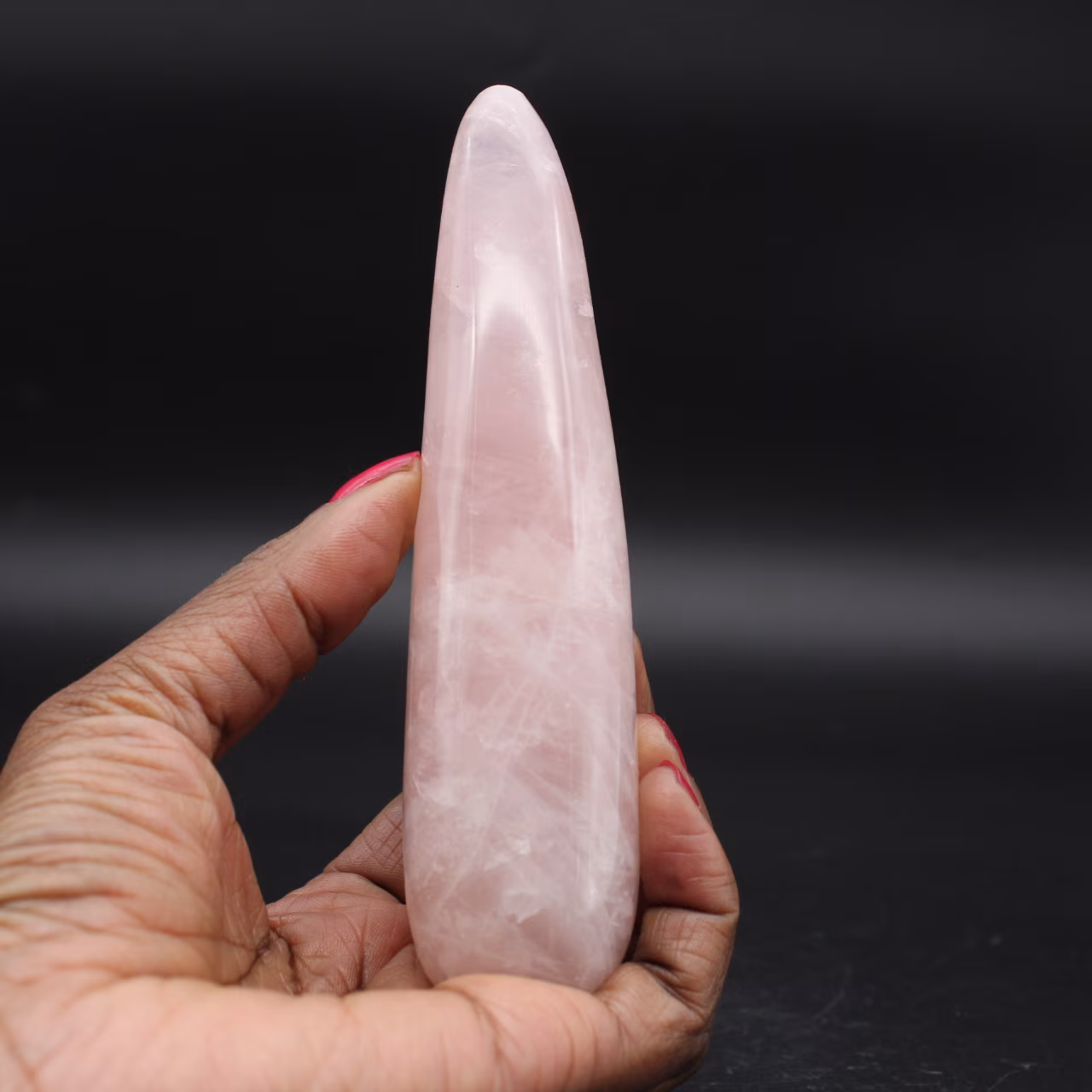Bâton de massage en quartz rose