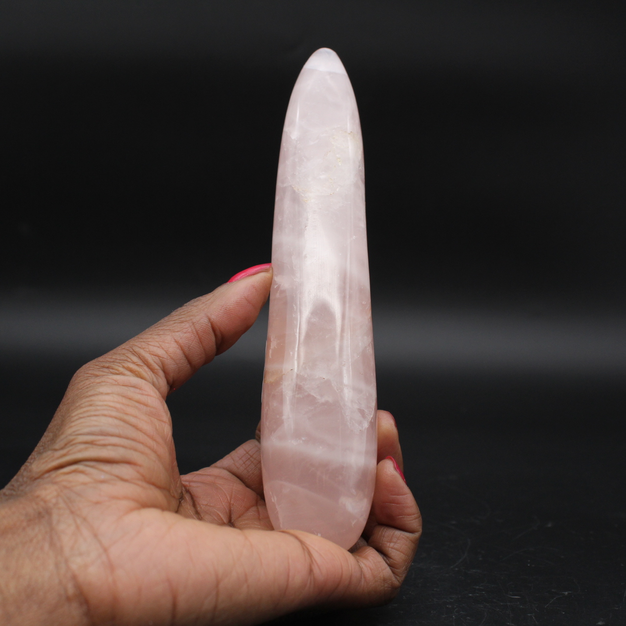 Bâton de massage en quartz rose