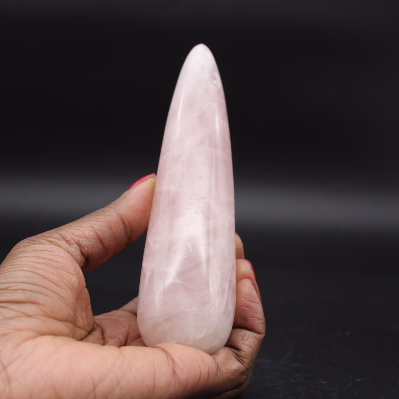 Bâton de massage en quartz rose