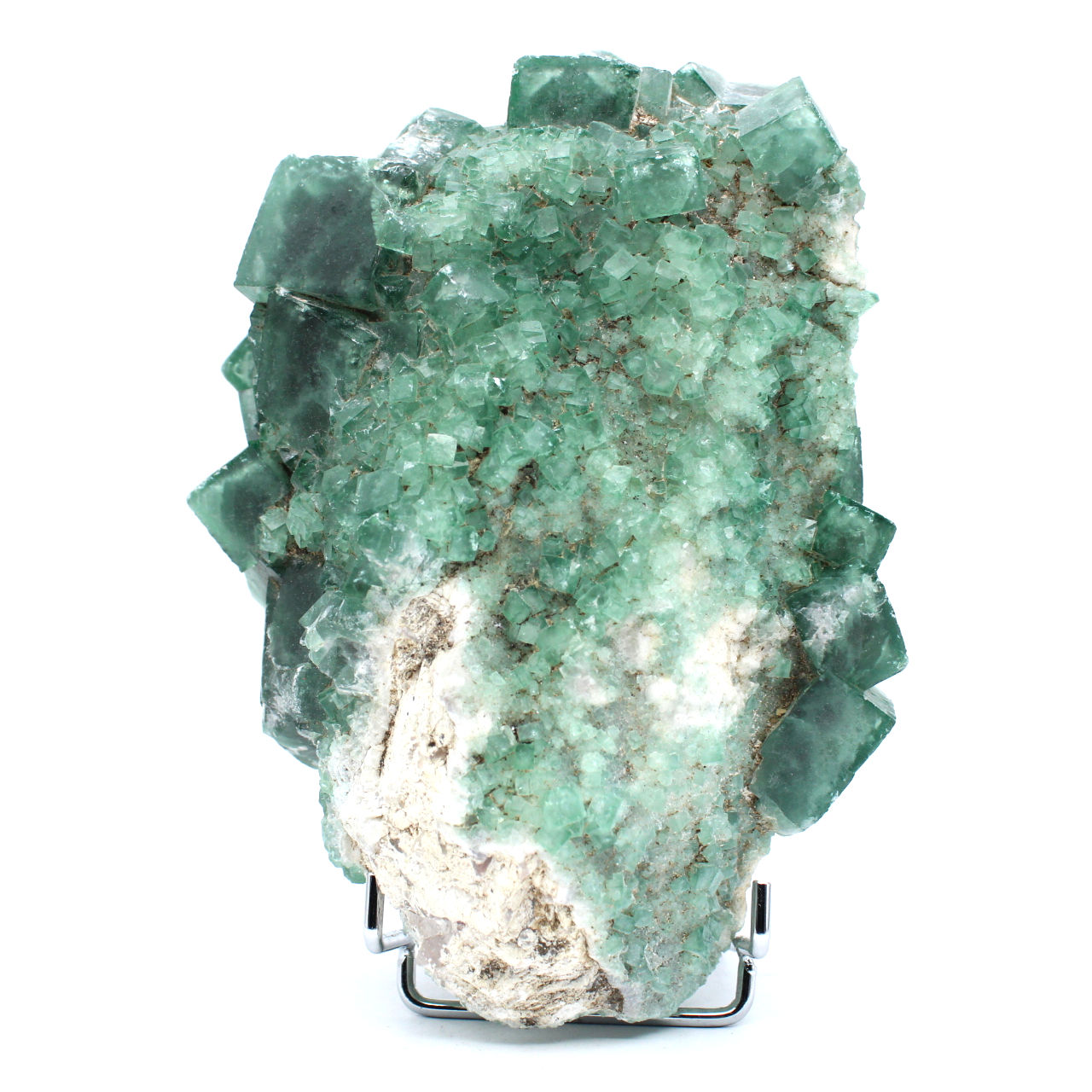 Fluorite brute en cristaux sur gangue