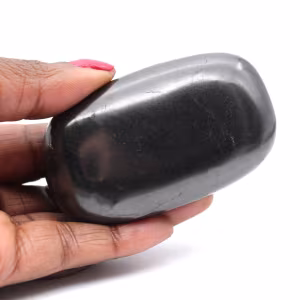 Shungite polie de Russie - Galet de décoration