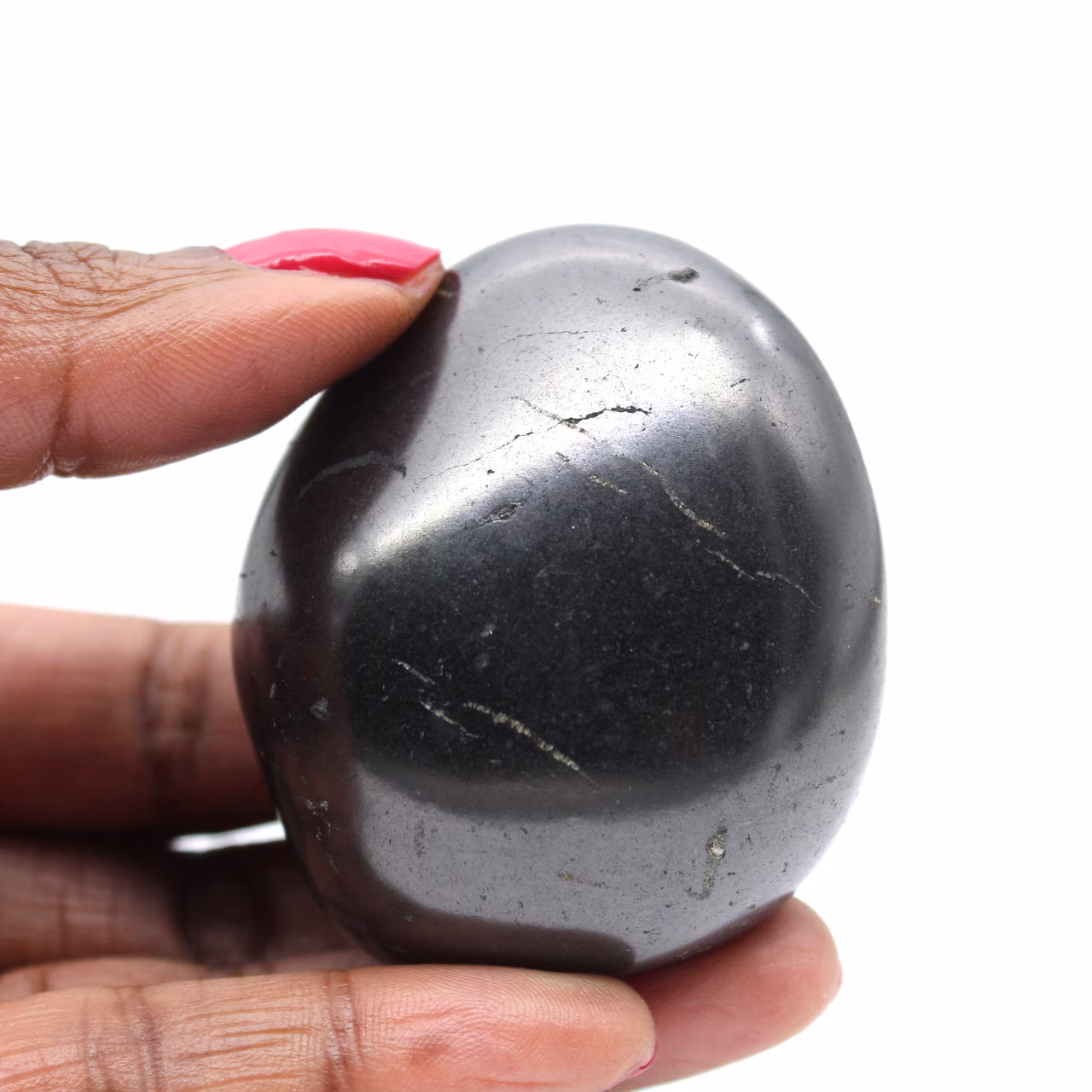Shungite naturelle russe - Galet poli ergonomique