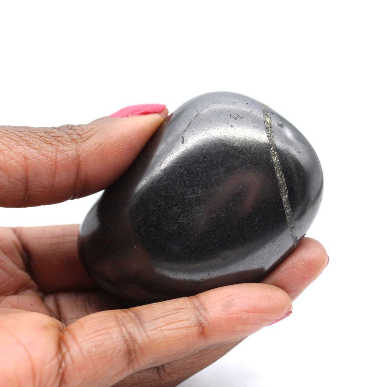 Shungite polie de Russie - Galet moyen 90g