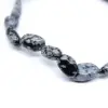 Bracelet obsidienne neige - 1