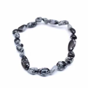 Bracelet obsidienne neige