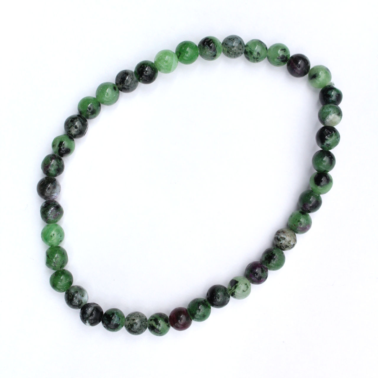 Bracelet en zoïsite à rubis
