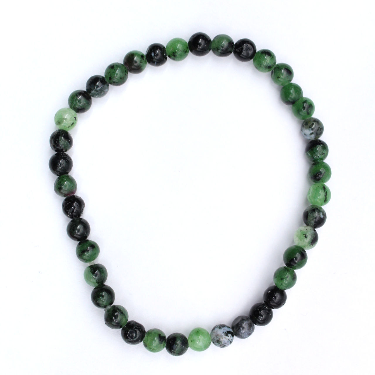 Bracelet en zoïsite à rubis