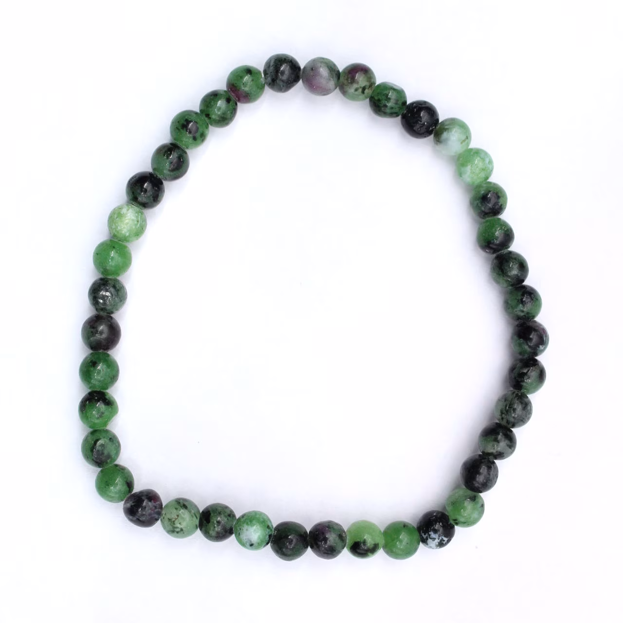 Bracelet en zoïsite à rubis