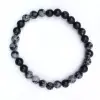 Bracelet obsidienne neige - 0