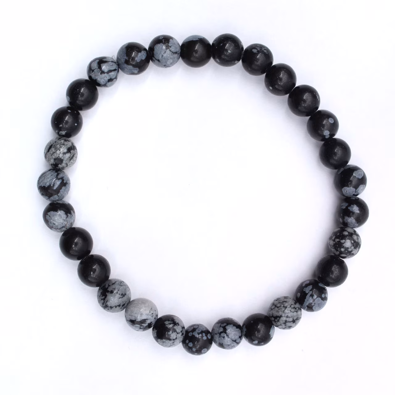 Bracelet obsidienne neige
