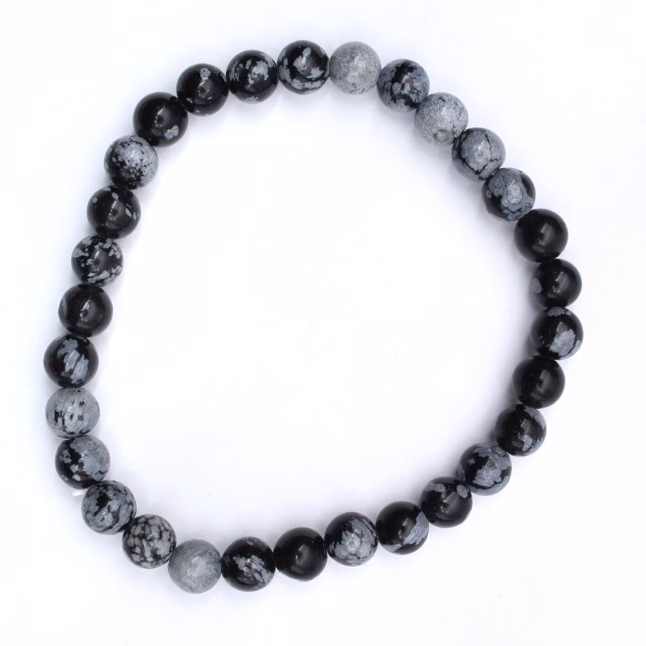 Bracelet obsidienne neige