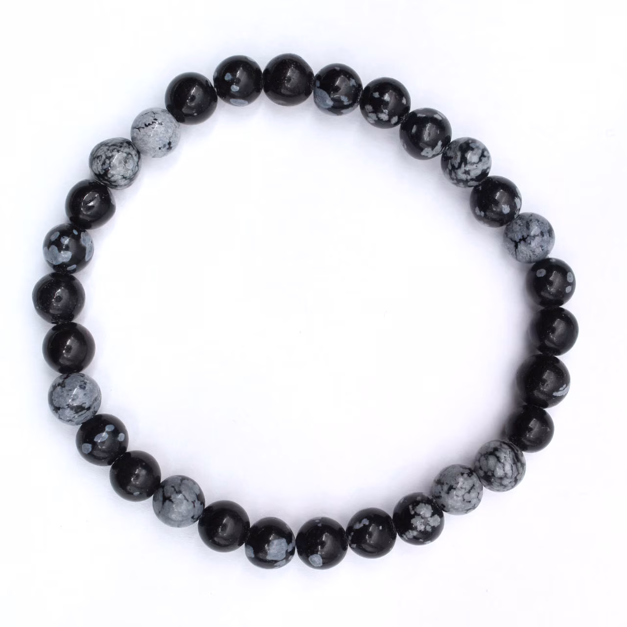 Bracelet obsidienne neige
