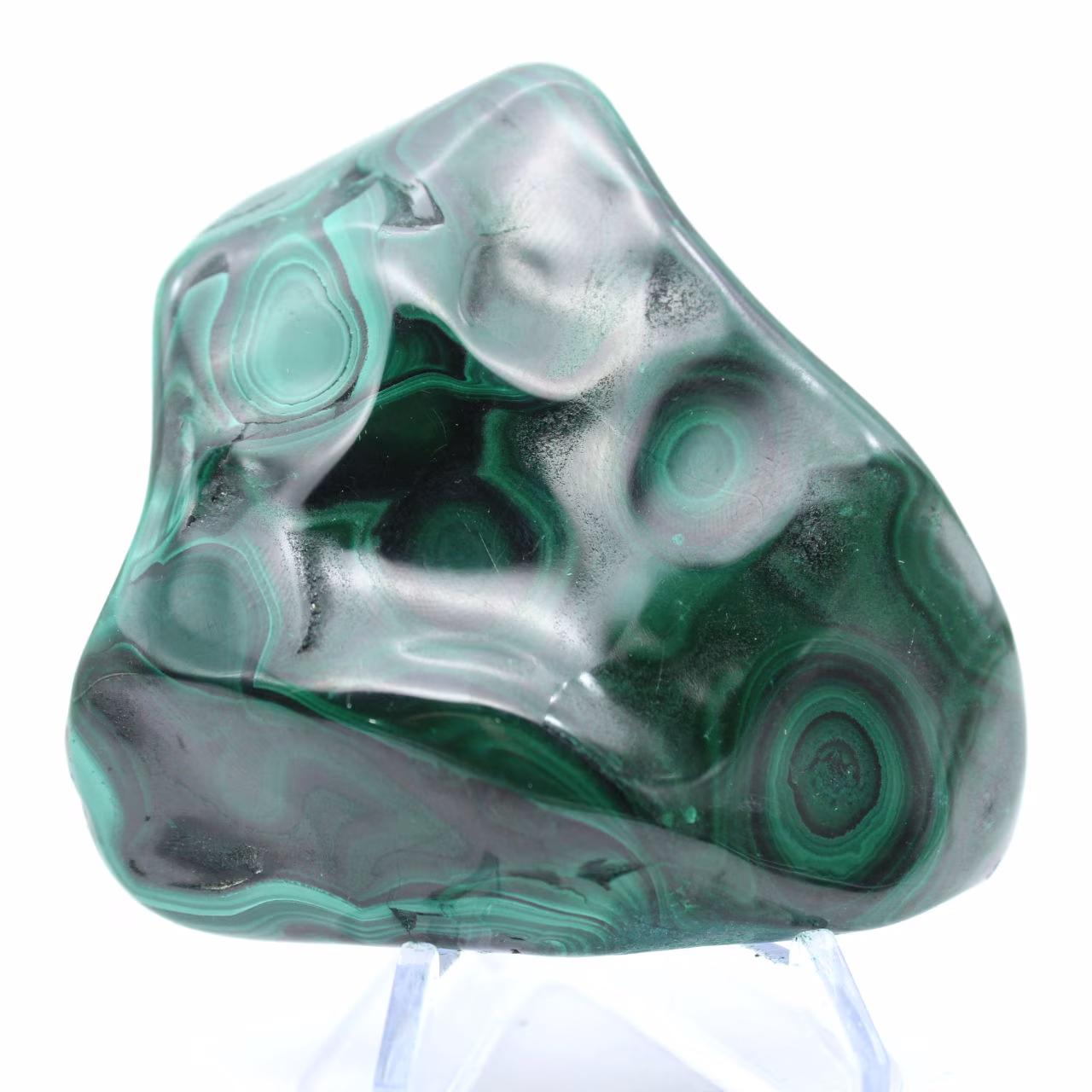 Malachite polie pour collection
