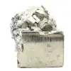 Grand cube de pyrite avec quartz cristaux - 0