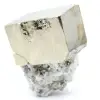 Grand cube de pyrite avec quartz calcite - 0