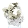 Pyrite sur gangue avec cristaux de quartz - 0