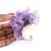 Cristaux de calcite sur améthyste - 0