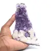 Druse améthyste avec calcite - 0