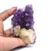 Cristaux de calcite sur améthyste - 0