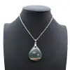 Pendentif goutte jaspe imprimé - 0