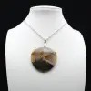 Pendentif rond jaspe orbiculaire - 0