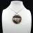 Pendentif rond jaspe orbiculaire