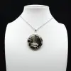Pendentif rond jaspe orbiculaire - 0