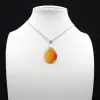 Pendentif goutte en cornaline - 0