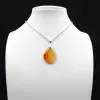 Pendentif goutte en cornaline - 1