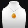 Pendentif goutte en cornaline - 8