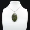 Pendentif Oval en opale verte - 0