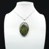Pendentif Oval en opale verte - 1