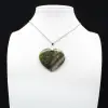 Pendentif Cœur en opale verte - 0