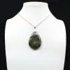 Pendentif Goutte en opale verte - 0