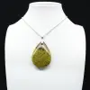 Pendentif Goutte en opale verte - 0