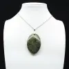 Pendentif Oval en opale verte - 0