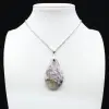 Pendentif Goutte en Lépidolite - 1